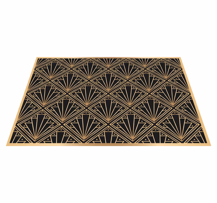 Individuais de mesa elegantes Dourado e preto deco - TenStickers