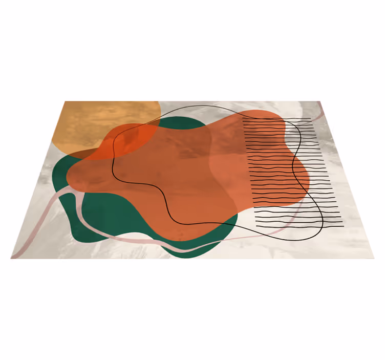 Individuais de mesa modernos com formas abstratas vibrantes - TenStickers
