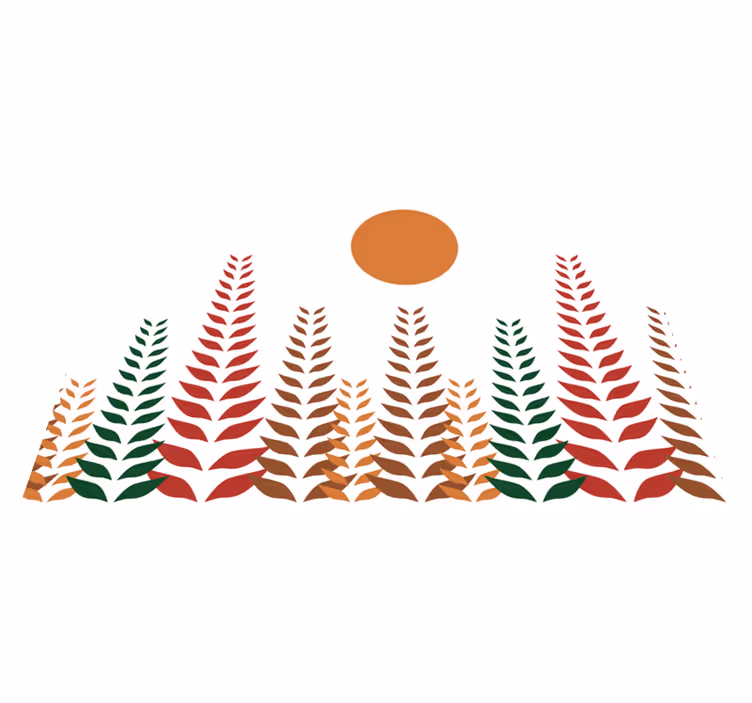 Individuais de mesa modernos com motivo de folha estilosa - TenStickers