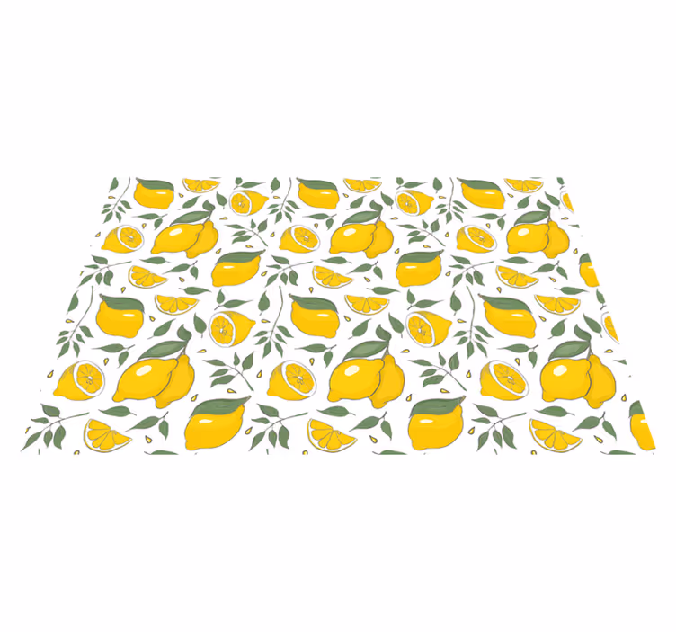 Individuais de mesa originais estampa de limão alegre - TenStickers