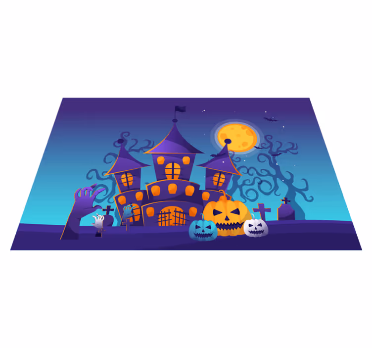 Individual de mesa halloween cena de castelo assustador - TenStickers