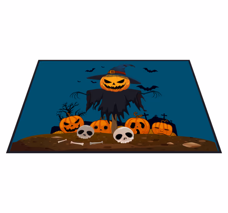 Individual de mesa halloween terror de abóbora e espantalho - TenStickers