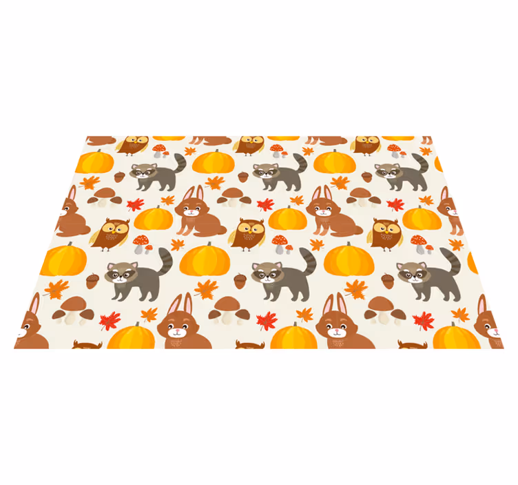 Individuais de mesa infantis companheiros animais adoráveis - TenStickers