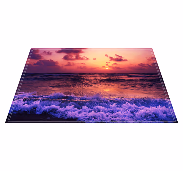 Individuais de mesa originais cena do pôr do sol no mar - TenStickers