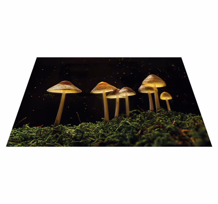 Individuais de mesa originais cogumelos à noite - TenStickers