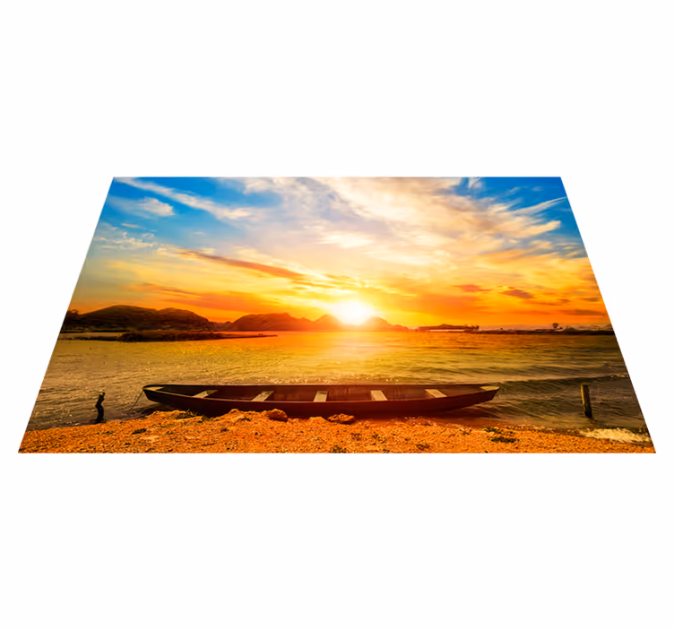Individuais de mesa modernos pôr do sol sobre o rio - TenStickers