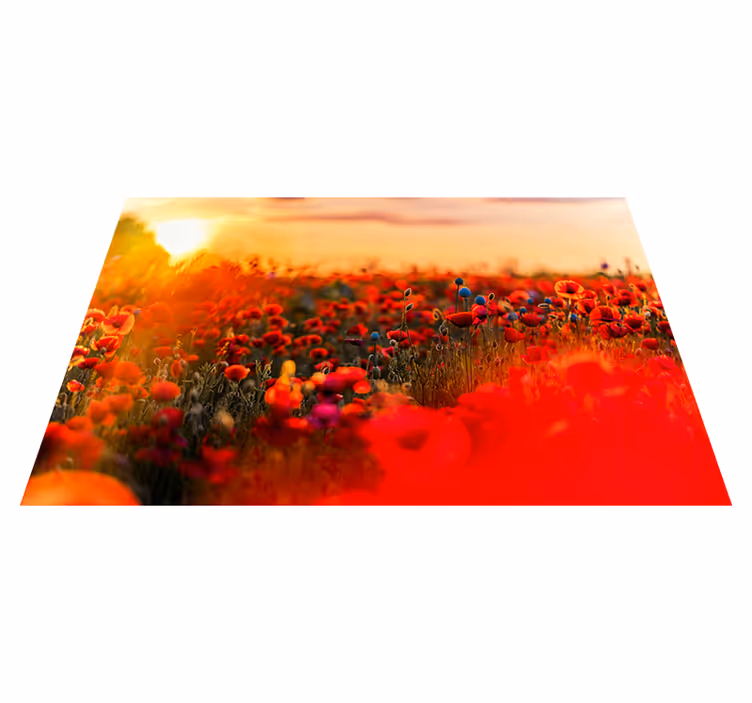 Individuais de mesa de texturas campo de papoulas sereno - TenStickers