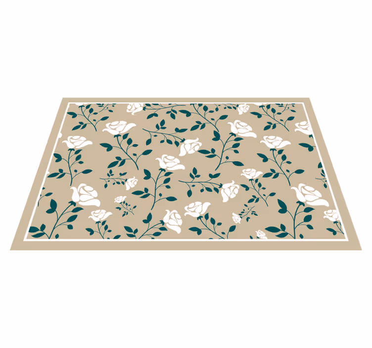 Individuais de mesa de texturas padrão folhagem floral - TenStickers