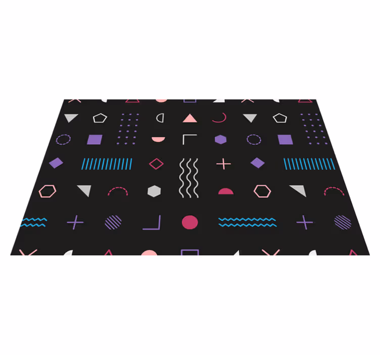 Individuais de mesa modernos com fundo de padrão geométrico - TenStickers