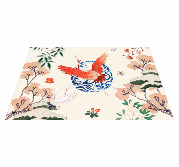 Individuais de mesa originais com motivo de garça elegante - TenStickers