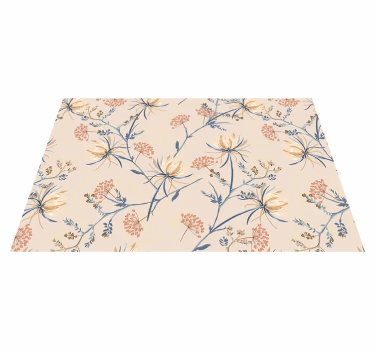 Individuais de mesa de texturas com detalhes florais - TenStickers