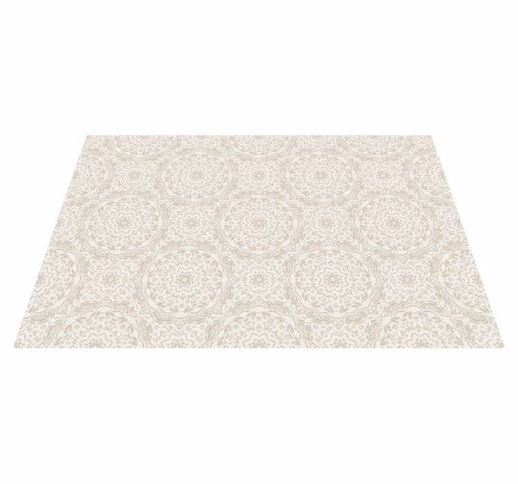 Individuais de mesa elegantes Ornamentos redondos bege de estilo  - TenStickers