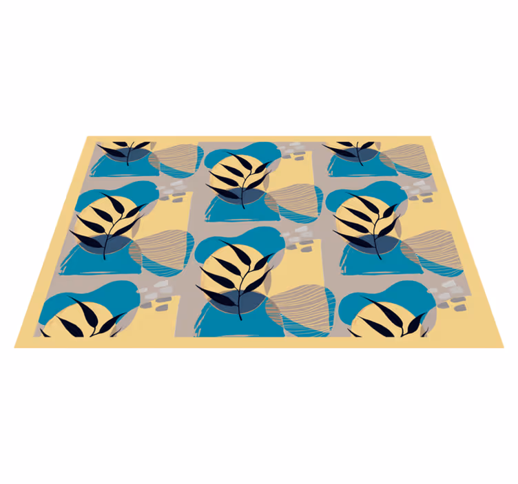 Individuais de mesa modernos com padrões de folhas estilosas - TenStickers