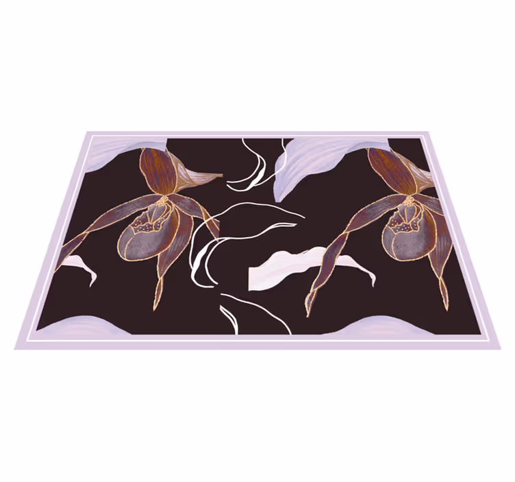 Individuais de mesa elegantes com padrão floral orquídea - TenStickers