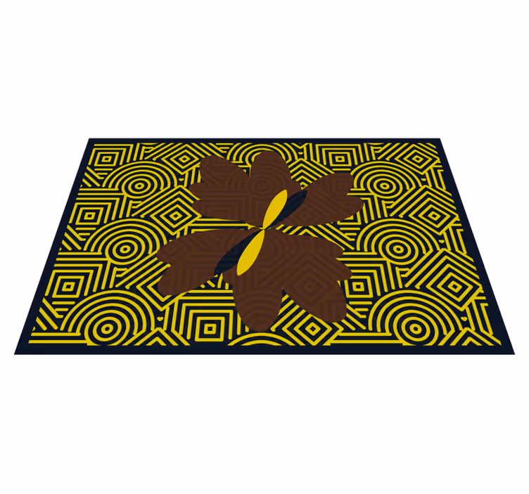 Individuais de mesa de texturas flor geométrica abstrata - TenStickers