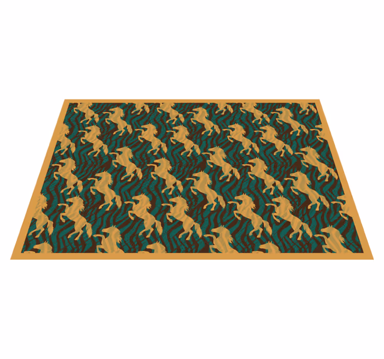 Individuais de mesa originais padrão de unicórnio arrojado - TenStickers