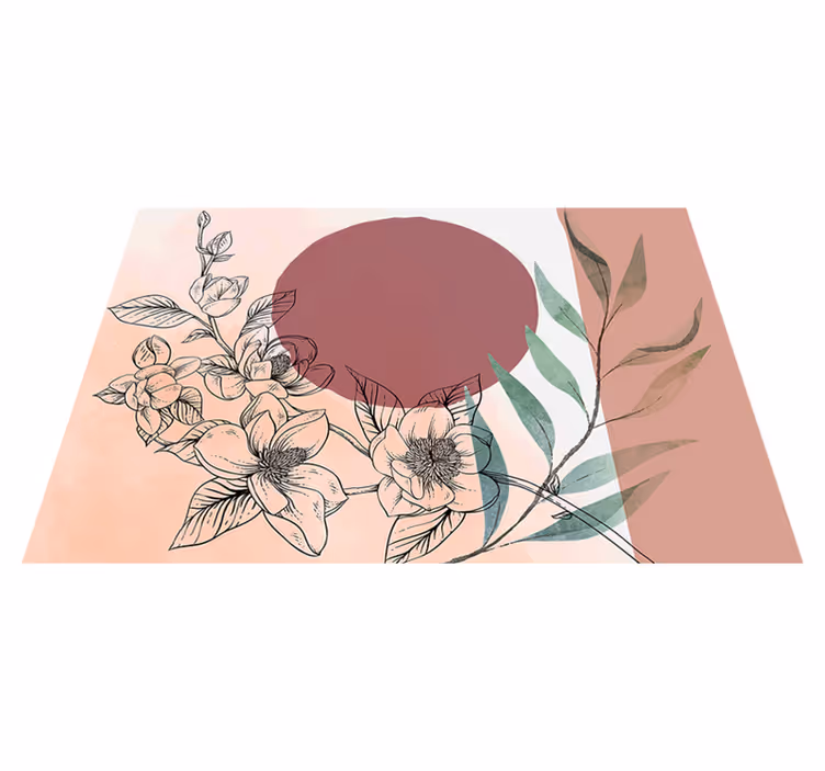 Individuais de mesa modernos com acento floral minimalista - TenStickers