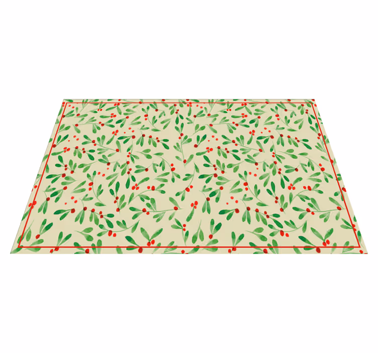 Individuais de mesa de Natal padrão de folha festivo - TenStickers