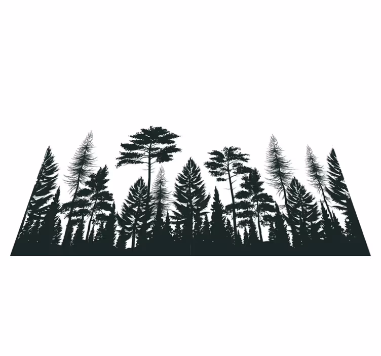 Individuais de mesa de texturas padrão silhueta florestal - TenStickers