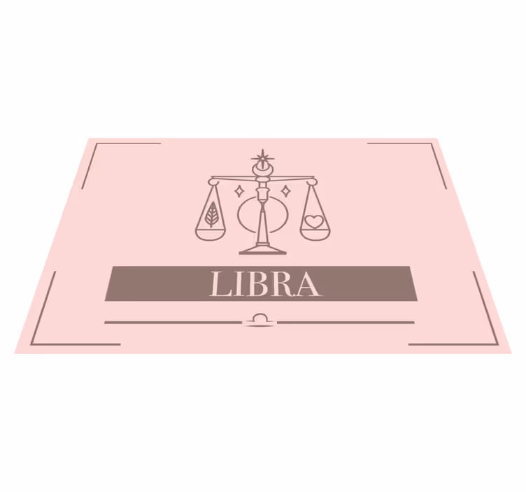 Individual de mesa em vinil Libra zodíaco - TenStickers