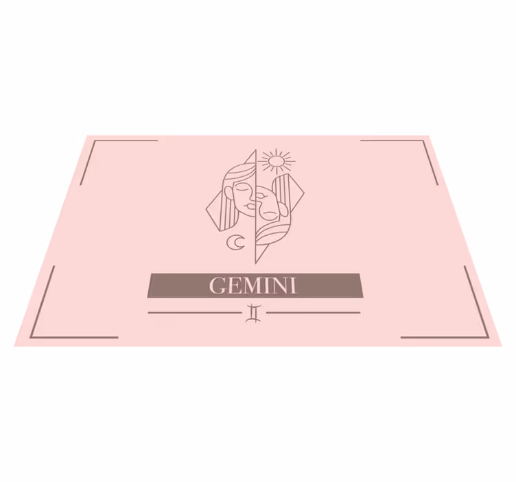 Individual de mesa em vinil signo de gêmeos - TenStickers