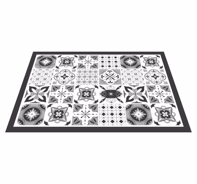 Individuais de mesa elegantes Lindos azulejos cinza - TenStickers