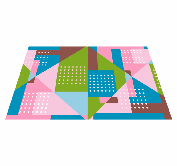 Individuais de mesa modernos ideia geométrica vibrante - TenStickers