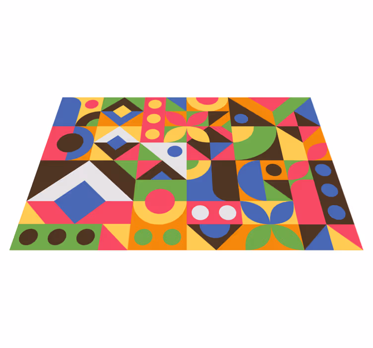 Individuais de mesa modernos com composição geométrica viva - TenStickers
