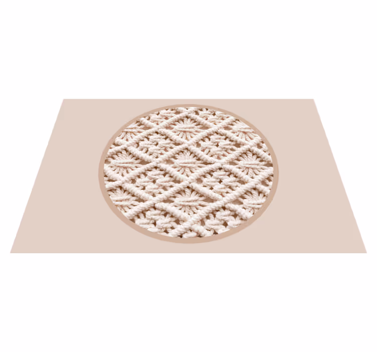 Individuais de mesa de texturas Redondo "decoração boho" - TenStickers