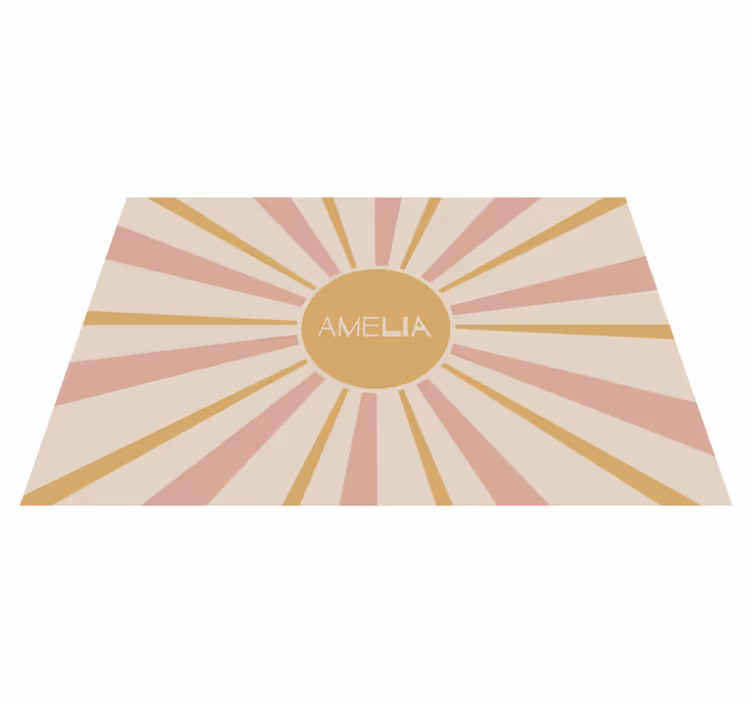 Individuais de mesa com nome centro de mesa raio de sol - TenStickers