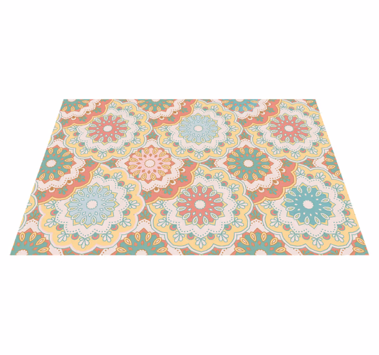 Individuais de mesa de texturas padrões florais coloridos - TenStickers