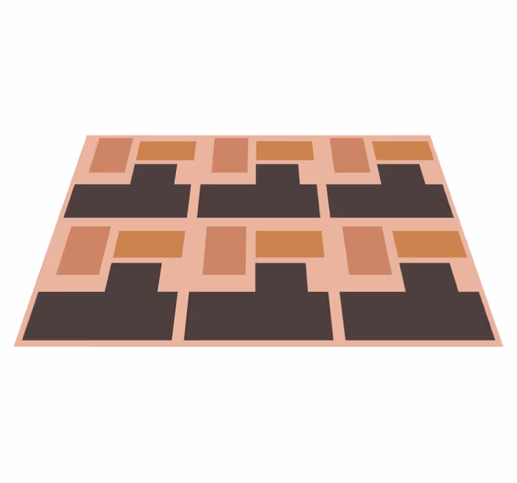 Individuais de mesa originais Formas marrons e laranja - TenStickers