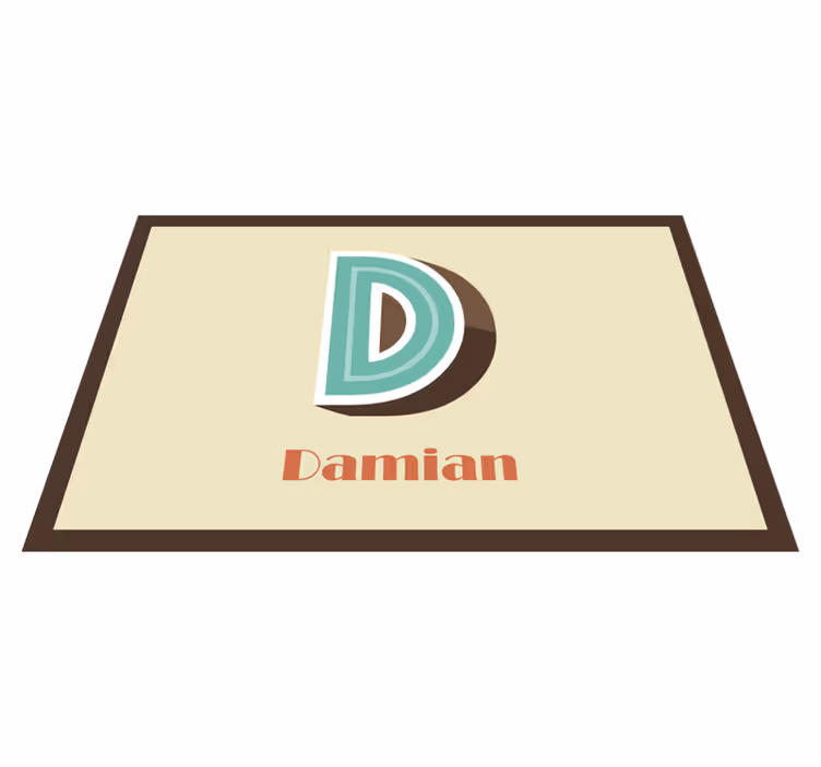 Individuais de mesa com nome Letra 3d - TenStickers