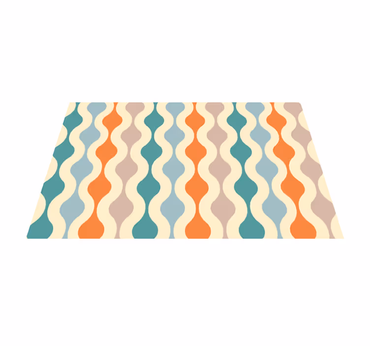 Individuais de mesa modernos padrão de cores onduladas - TenStickers