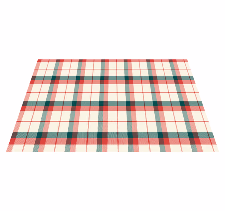 Individuais de mesa em vinil tartan de Natal - TenStickers