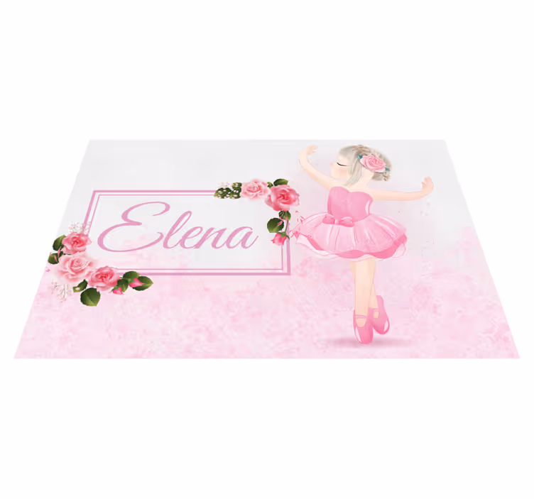 Individuais de mesa com nome bailarina de balé - TenStickers