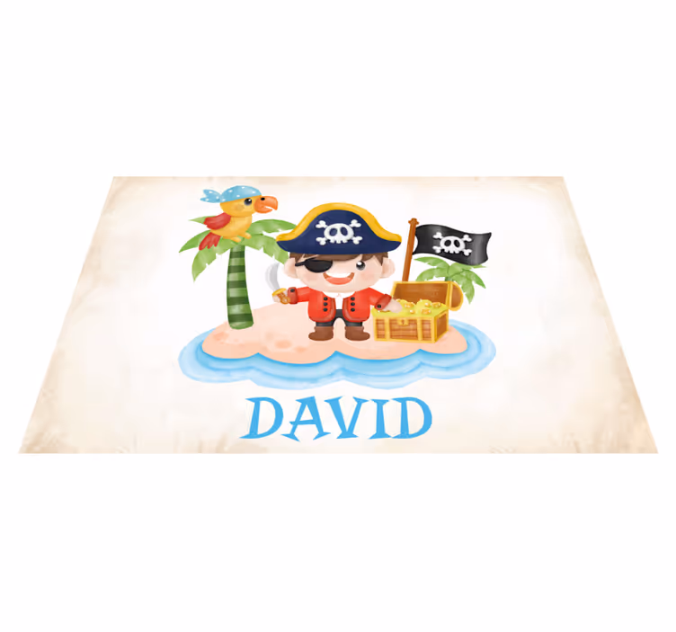 Individuais de mesa nome pirata animado - TenStickers