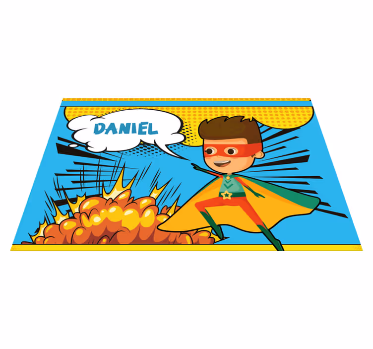 Individuais de mesa com nome herói Super Comico - TenStickers