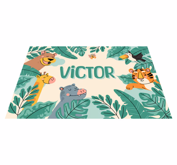 Individuais de mesa com nome animais da selva - TenStickers