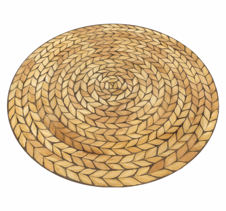 Individuais de mesa de texturas vime circular - TenStickers