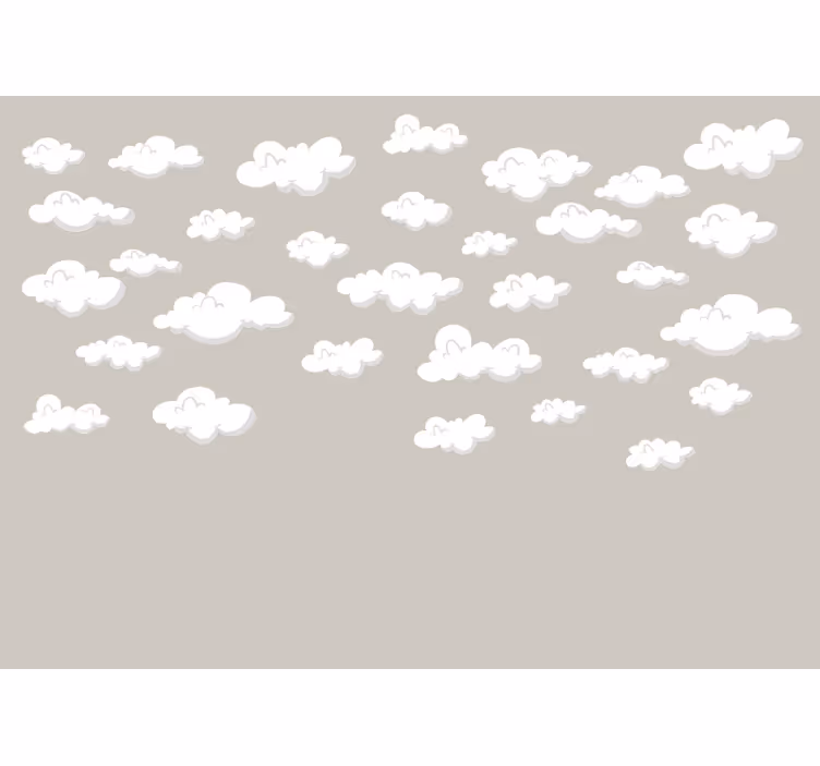 Mural de parede bebés padrão de nuvens - TenStickers
