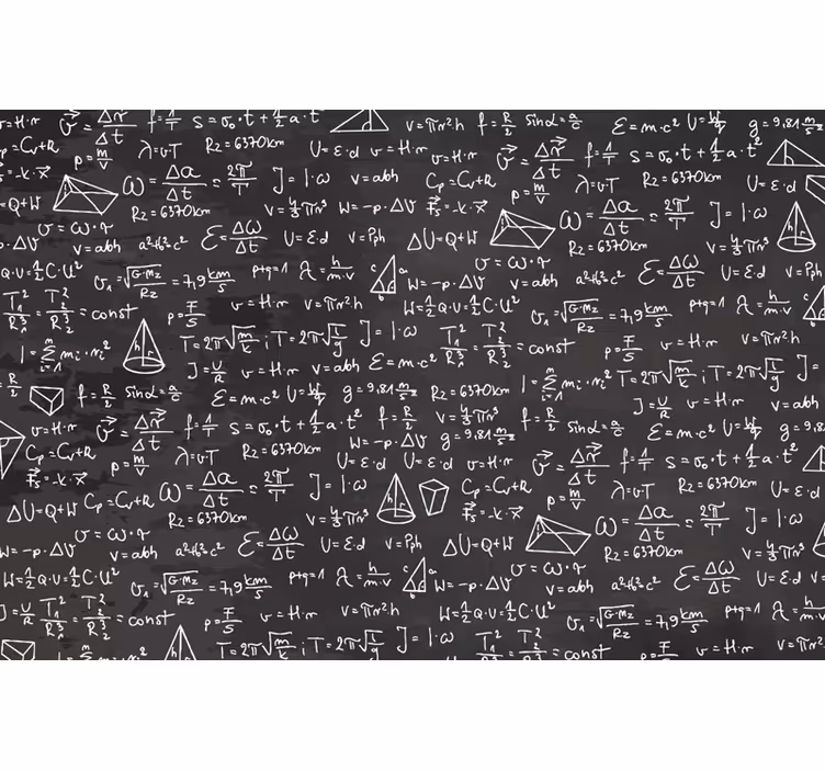 Mural de parede juvenis padrão de quadro de matemática - TenStickers
