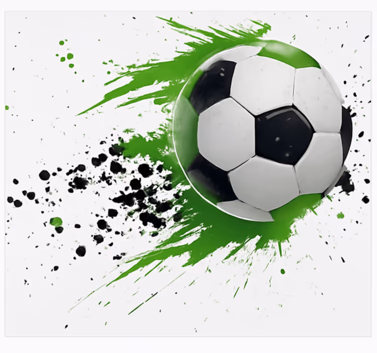 Mural de parede juvenis bola de futebol verde - TenStickers