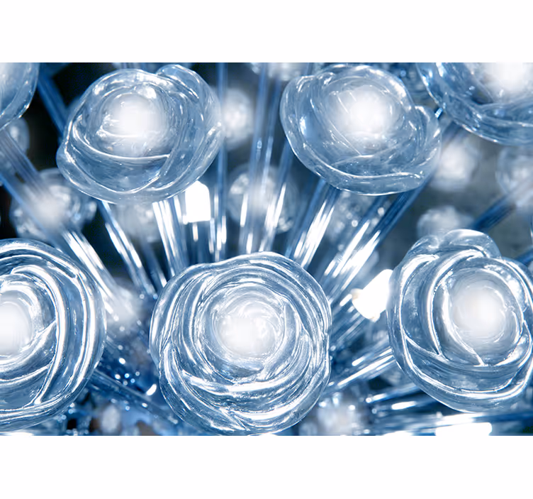 Murais de Parede 3D Flores de Cristal - TenStickers