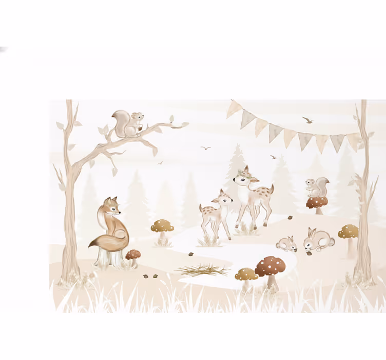 Mural de parede bosques para quarto encantado - TenStickers