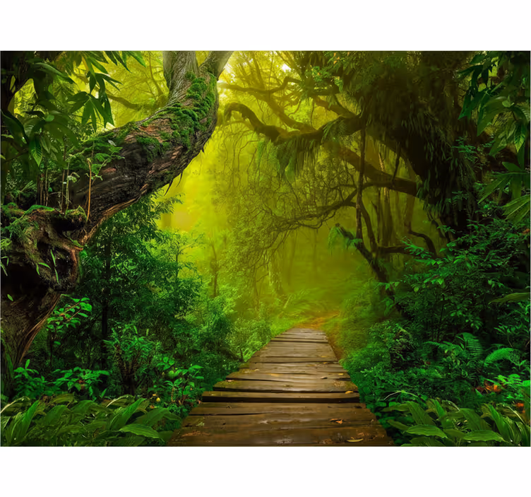 Mural de parede bosques caminho místico da floresta - TenStickers