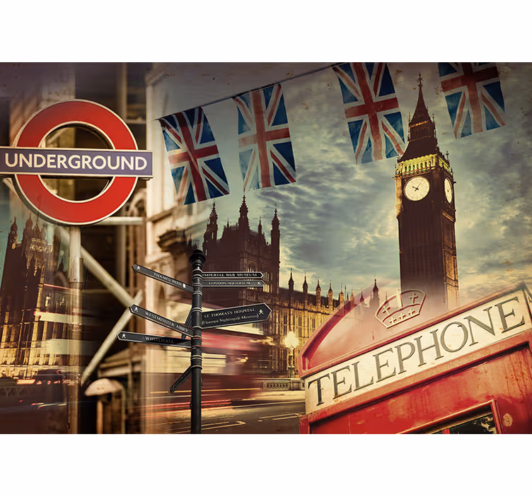 Fotomurais de lugares Símbolos de Londres - TenStickers