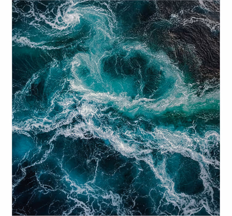 Fotomurais para casa de banho onda profunda do oceano - TenStickers