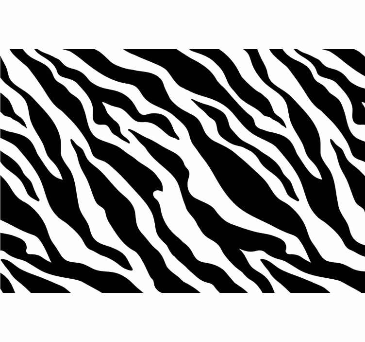 Mural de parede africano estampa zebra preto e branco - TenStickers