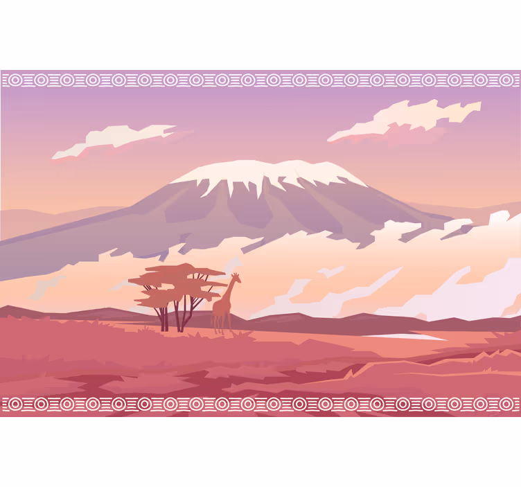Mural de parede africano kilimanjaro - TenStickers